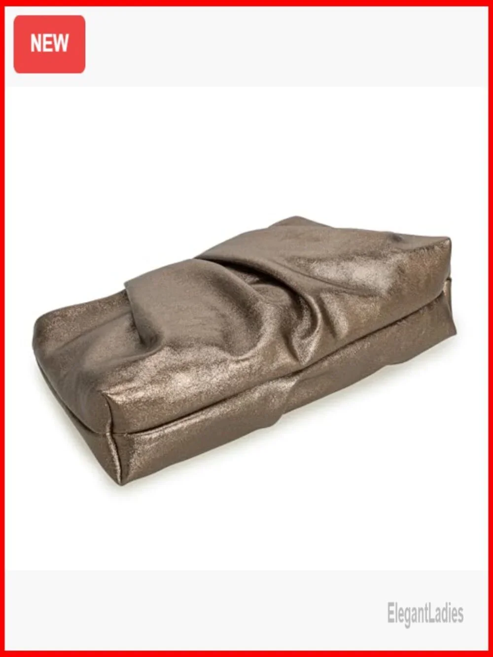 Elegant Pleated PU Clutch Purse Formal Evening Bag with Detachable Straps